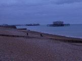 Sunday - just before noon - West Pier looks somber today